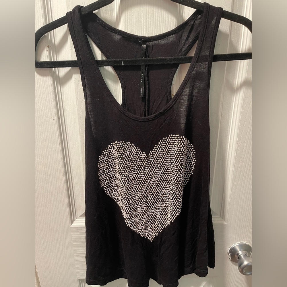 The Classic Black Embellished Sleeveless Tank Top